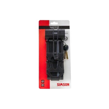 Simson Vouwslot Fold 1200 120 cm Zwart - Inclusief houder