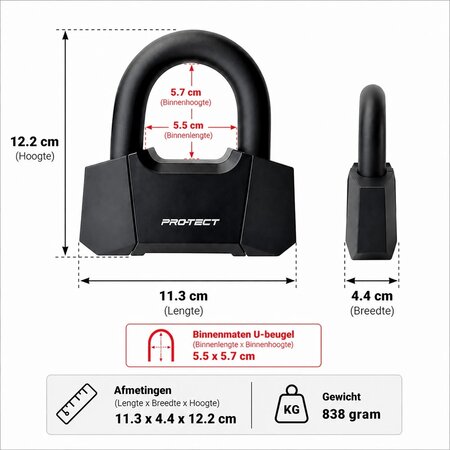 Pro-tect Schijfremslot en Hangslot Curun - ART-4