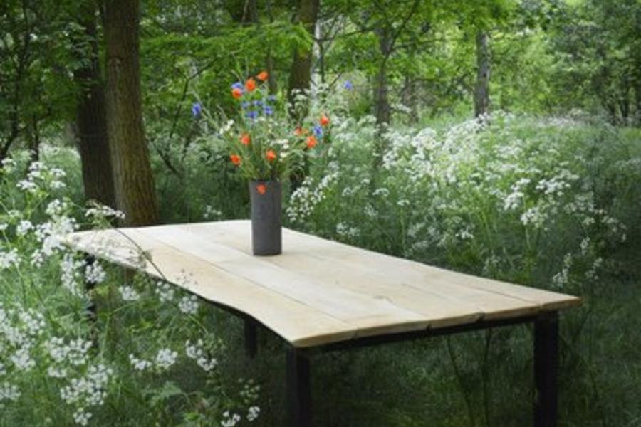 Esstisch aus Birkenholz & Eisen Laura 200x100cm - FraaiBerlin