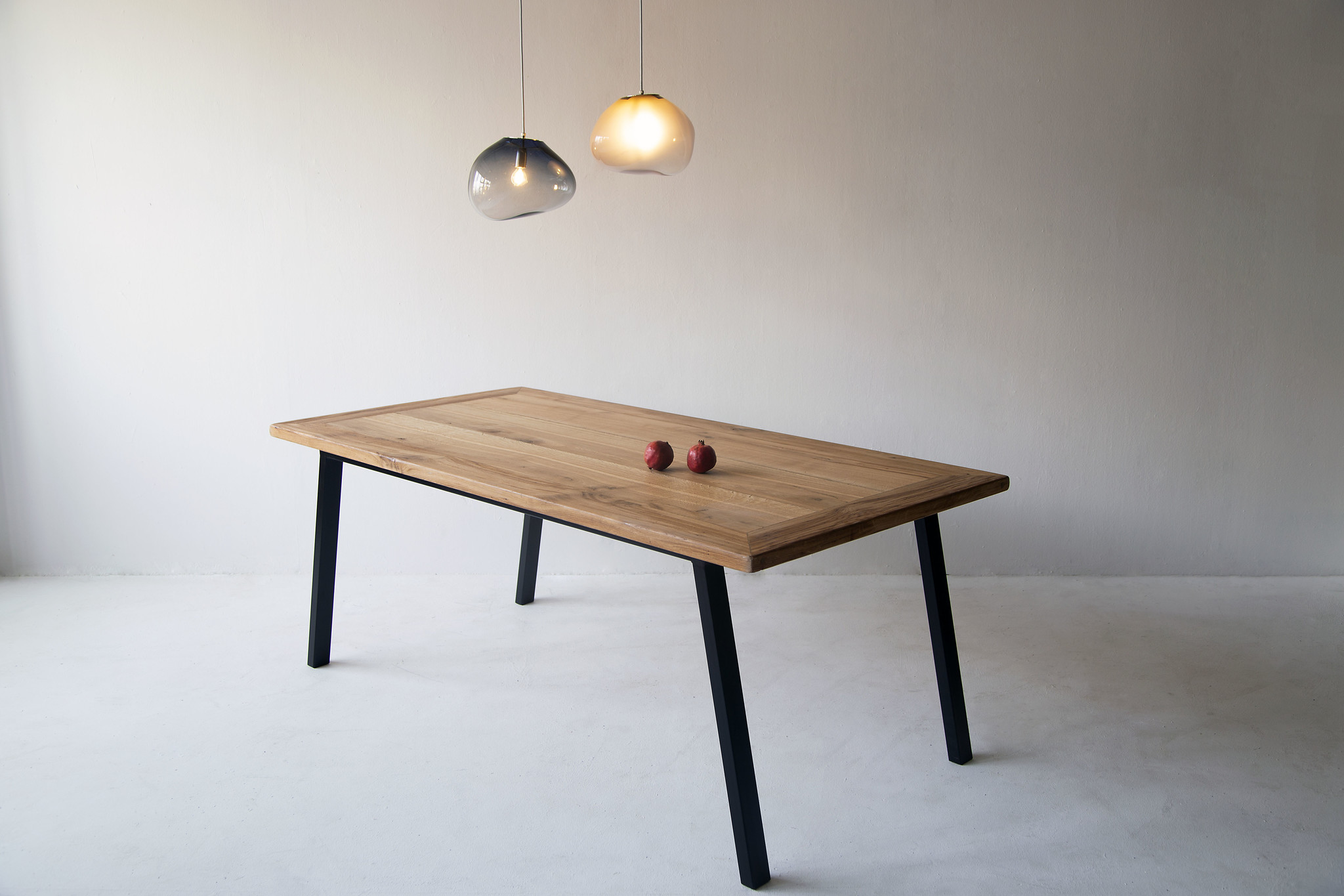 Esstisch Aus Altholz Eiche Jasmijn Aleida 200x100cm Schwarz Fraaiberlin