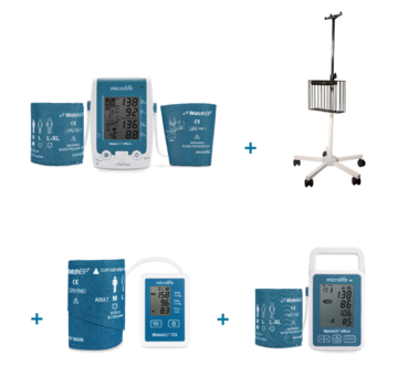 Microlife Pakket Pro: WatchBP Office ABI + verrijdbaar statief + O3 AFIB + Office 30M AFIB