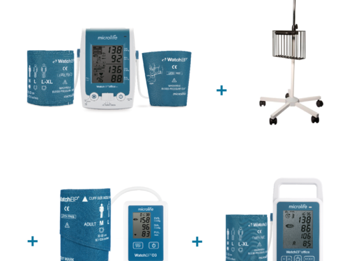 Microlife Pakket Pro: WatchBP Office ABI + verrijdbaar statief + O3 AFIB + Office 30M AFIB