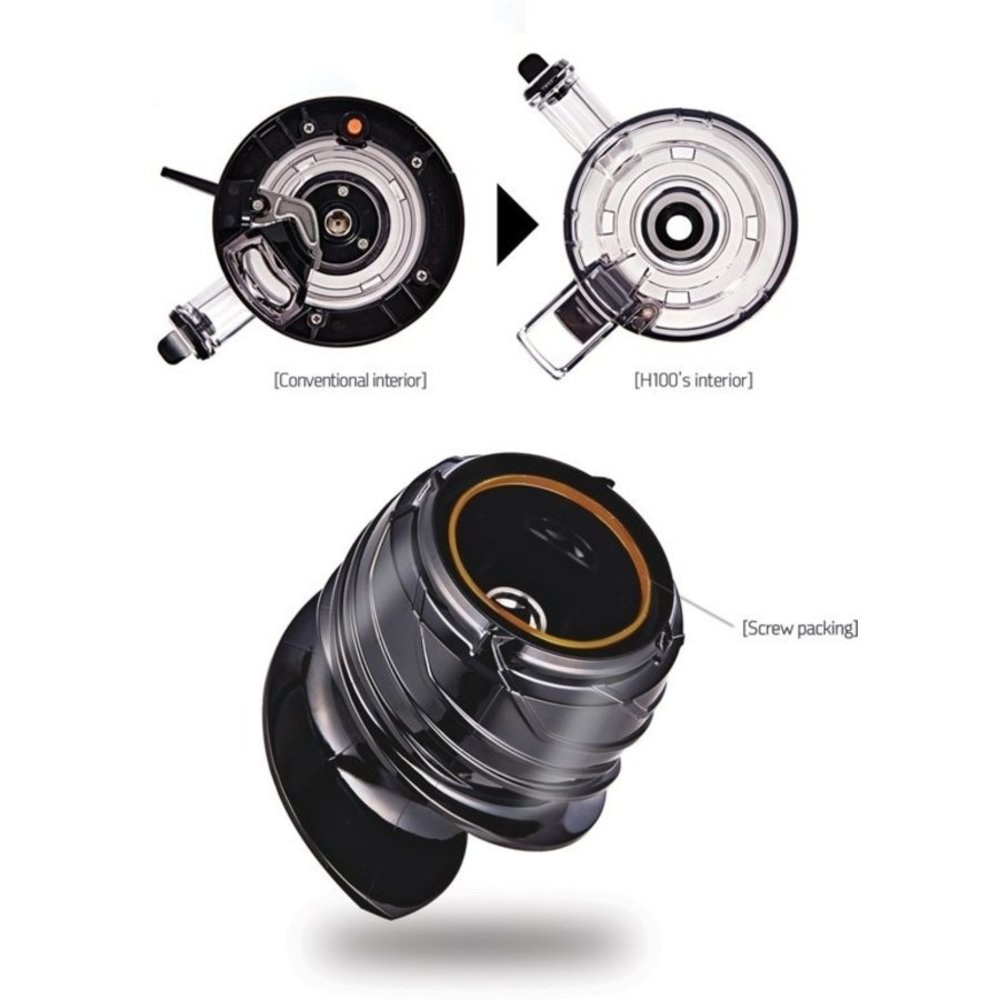 Hurom Hurom H100 zilver 3e generatie slowjuicer Hurom Hurom H100 zilver 3e generatie slowjuicer