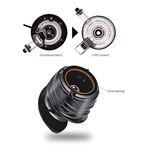 Hurom Hurom H100 zilver 3e generatie slowjuicer Hurom Hurom H100 zilver 3e generatie slowjuicer