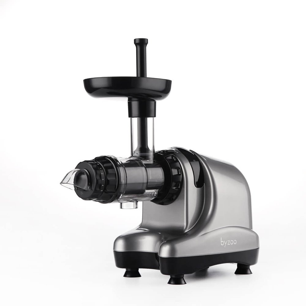 Byzoo Byzoo Horizontale Slowjuicer Rhino + Boek  + Flesjes Byzoo Byzoo Horizontale Slowjuicer Rhino + Boek  + Flesjes