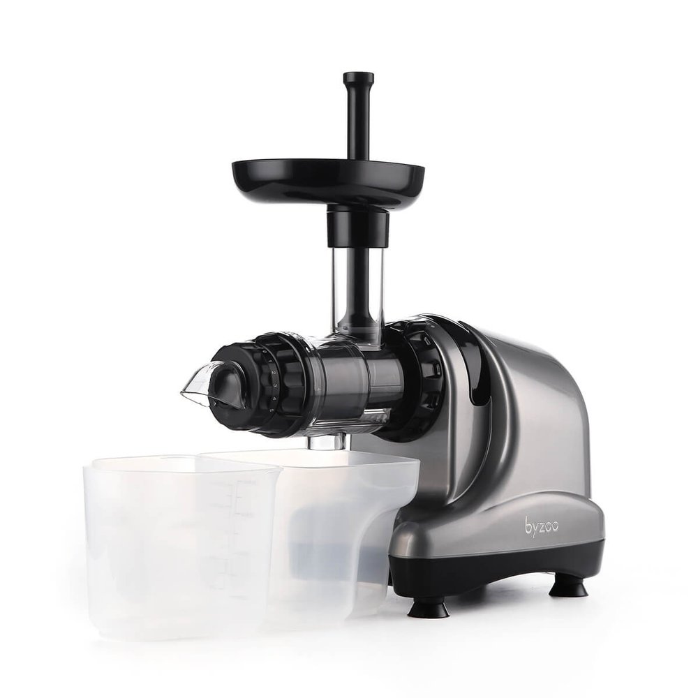 Byzoo Byzoo Horizontale Slowjuicer Rhino + Boek  + Flesjes Byzoo Byzoo Horizontale Slowjuicer Rhino + Boek  + Flesjes