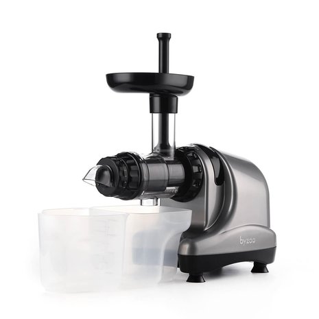 Byzoo Byzoo Horizontale Slowjuicer Rhino + Boek  + Flesjes Byzoo Byzoo Horizontale Slowjuicer Rhino + Boek  + Flesjes
