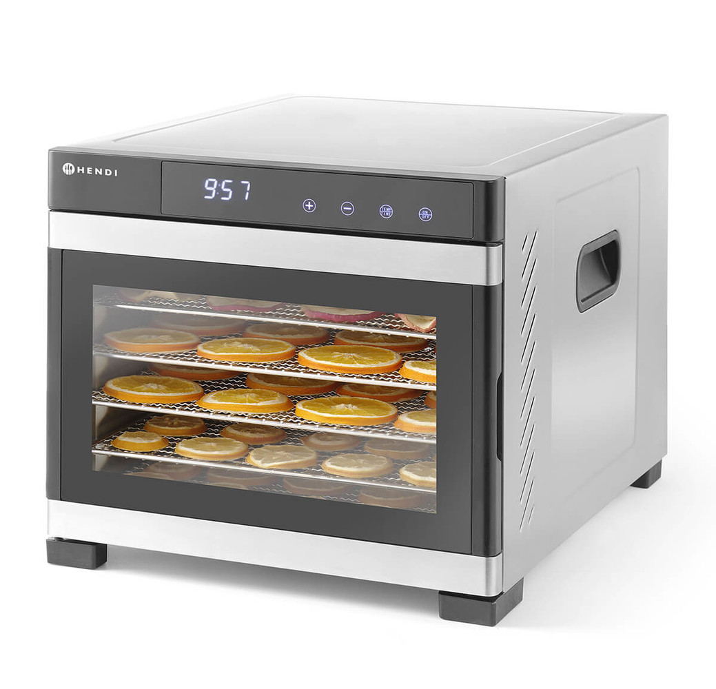 Hendi Hendi Voedseldroger Profi Line RVS 6  Trays + 6 Droogvellen Hendi Hendi Voedseldroger Profi Line RVS 6  Trays + 6 Droogvellen