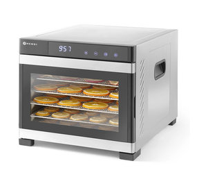 Hendi Hendi Voedseldroger Profi Line RVS 6  Trays + 6 Droogvellen Hendi Hendi Voedseldroger Profi Line RVS 6  Trays + 6 Droogvellen