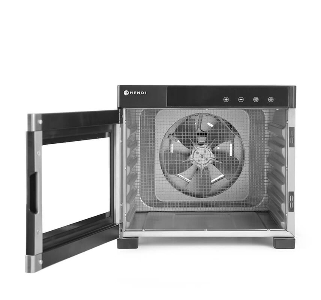 Hendi Hendi Voedseldroger Profi Line RVS 6  Trays + 6 Droogvellen Hendi Hendi Voedseldroger Profi Line RVS 6  Trays + 6 Droogvellen