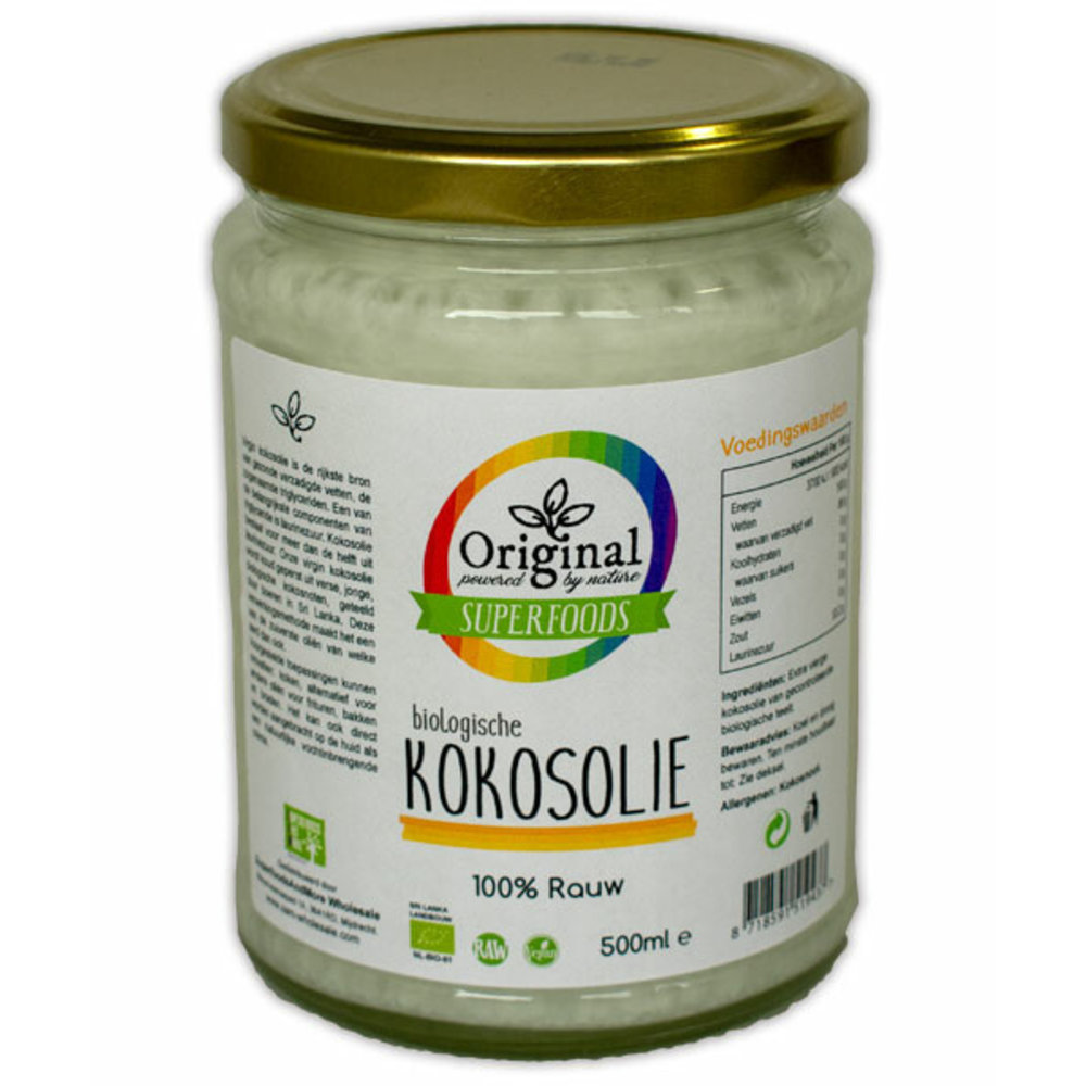 Zegevieren bijtend Universeel Original Superfoods Biologische Kokosolie Extra Virgin 500 ML -  Tarwegraskoning.nl