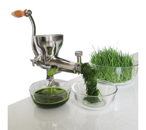 Byzoo handmatige  Tarwegras Slowjuicer (RVS) + Kweekkit