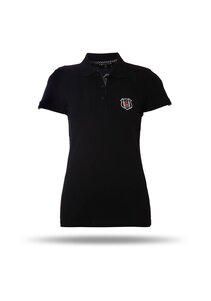 8717156 t-shirt polo femme noir