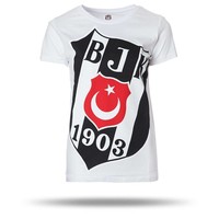 Beşiktaş T-shirt à manches courtes pour femmes blanc 8718110