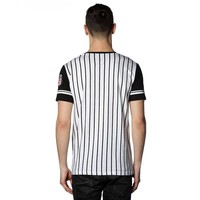 Beşiktaş mens striped college t-shirt 7718117 BLACK-WHITE
