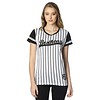 Beşiktaş womens striped college t-shirt 8718117 BLACK-WHITE