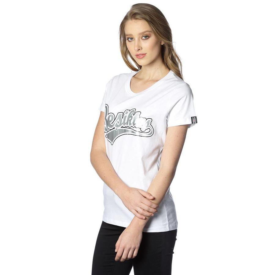 Beşiktaş Womens College T-Shirt Special Printed 8818103 White
