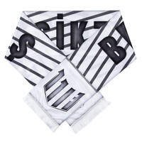Beşiktaş diagonal striped satin scarf