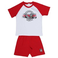 Beşiktaş set met short 2 st. arend 01 wit-rood