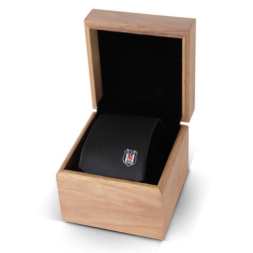 Beşiktaş thin plain black tie in Box 01