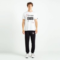 Beşiktaş Schwarz Weiss Frame T-Shirt Herren 7819112