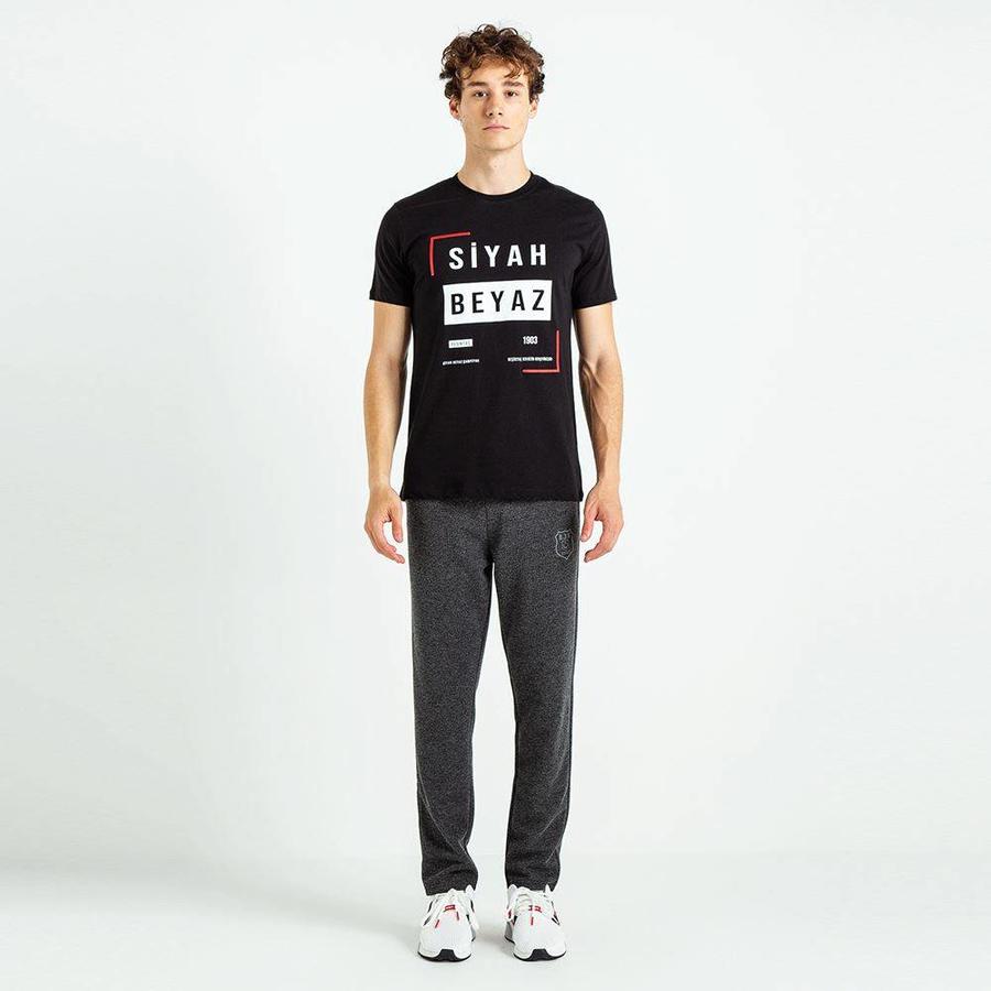 Beşiktaş Zwart Wit Frame T-Shirt Heren 7819112 Zwart