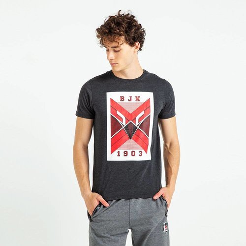 Beşiktaş Feature Eagle T-Shirt Herren 7819110 Anthrazit Melange