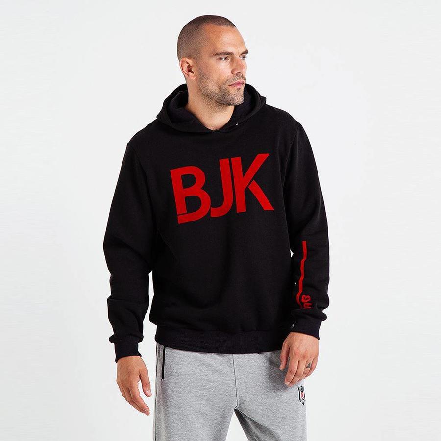 Beşiktaş Flock BJK Hooded Sweater Heren 7819216 Zwart