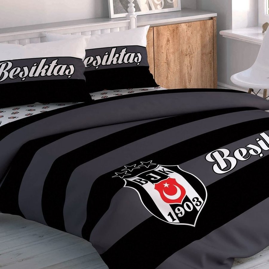 Beşiktaş BJK Gestreept Beddengoedset Tweepersoons