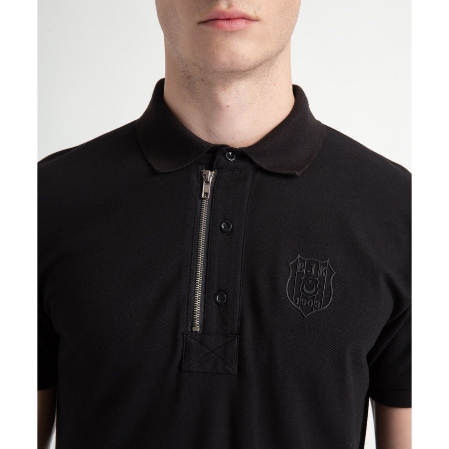 BEŞİKTAŞ FERMUARLI ERKEK POLO T-SHIRT 7818156 SİYAH