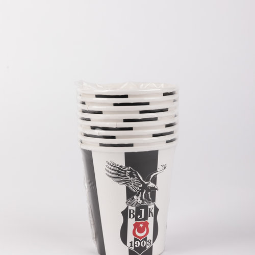 Beşiktaş licensed paper cup 220/240 cc - 8 pcs