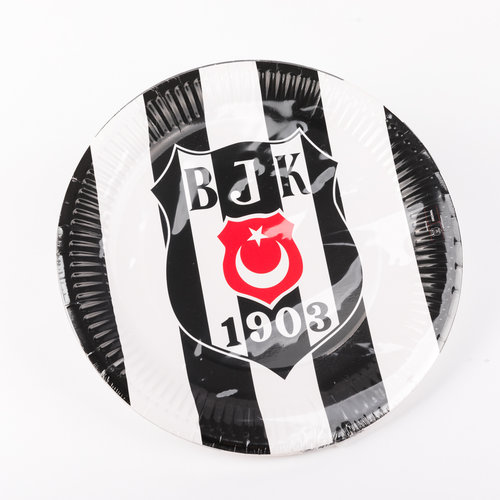 Beşiktaş lizenzierter Pappteller 23 cm - 8 st.