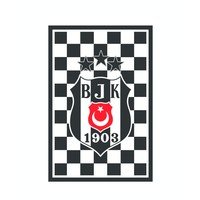 Beşiktaş Geruit 3 sterrenvlag 200*300