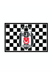 Beşiktaş Checked 3 stars Flag 70*105