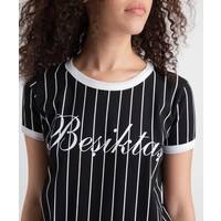 Beşiktaş Modern College T-Shirt Pour Femmes 8919121 Noir