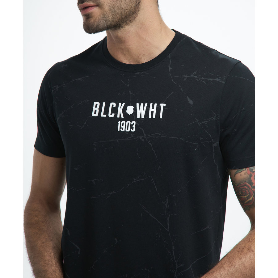 BEŞİKTAŞ BLCK WHT METRAJ BASKILI  ERKEK T-SHIRT 7122108