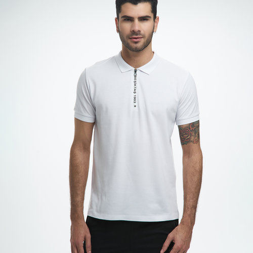 BEŞİKTAŞ FERMUAR BASKILI ERKEK POLO T-SHIRT 7122151