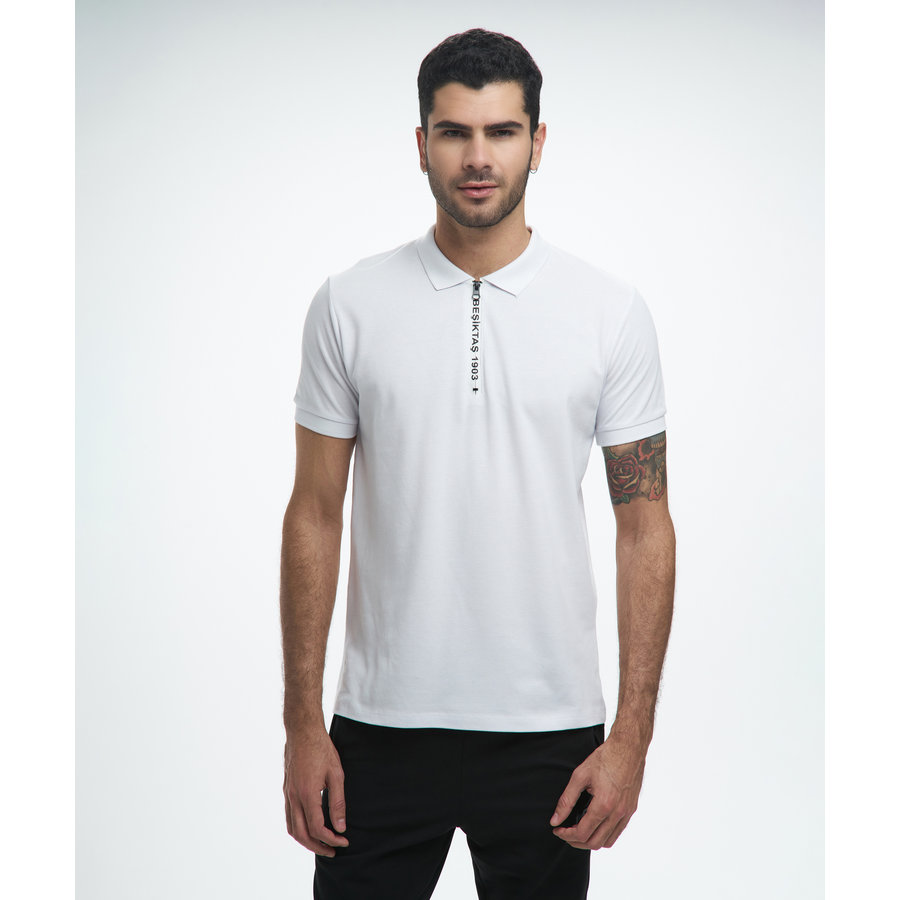 BEŞİKTAŞ FERMUAR BASKILI ERKEK POLO T-SHIRT 7122151