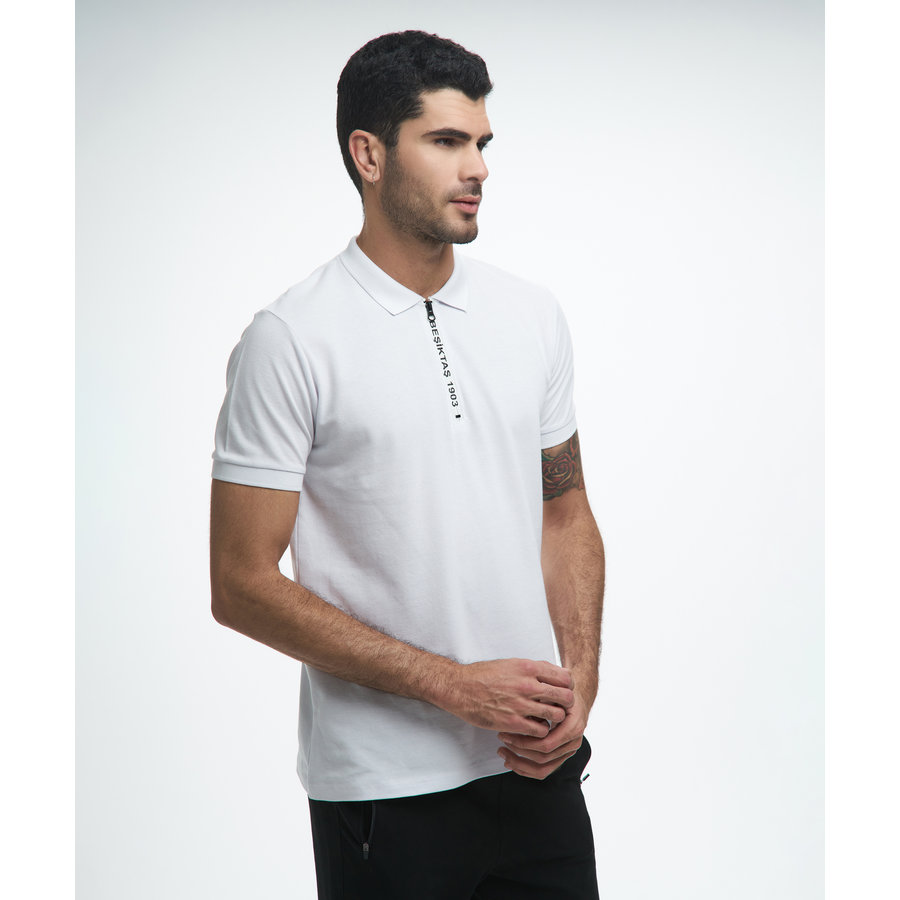 BEŞİKTAŞ FERMUAR BASKILI ERKEK POLO T-SHIRT 7122151