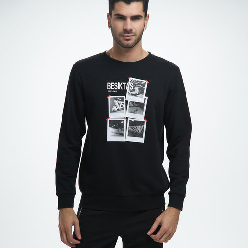 BEŞİKTAŞ ŞEREF'İNLE, HAKKI'NLA BASKILI ERKEK SWEATSHIRT 7122204