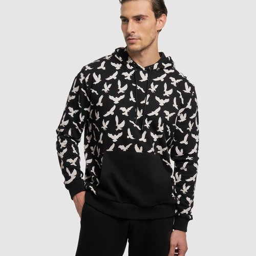 Beşiktaş Mens Hooded Sweater 7223211T3 Black