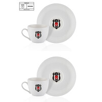 Beşiktaş Set de 2 Tasse à Thé Logo Classique N3426