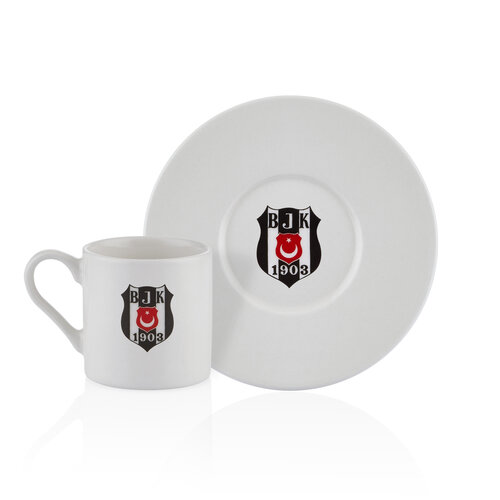 Beşiktaş Klassisches Logo-Set mit 2 Kaffeetassen N3422