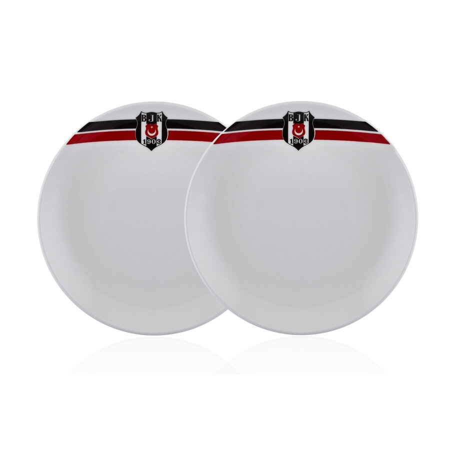 Beşiktaş Striped 2-Piece Pastry Plates N3431
