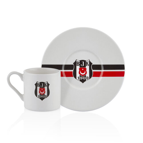 Beşiktaş Set de 2 Tasse à Café rayée N3423