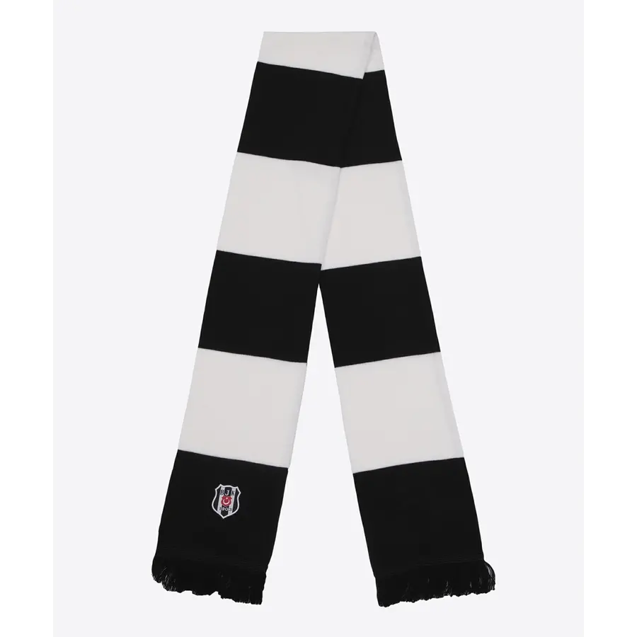 Beşiktaş Schwarz-Weiss Gestrickt Schal  24K