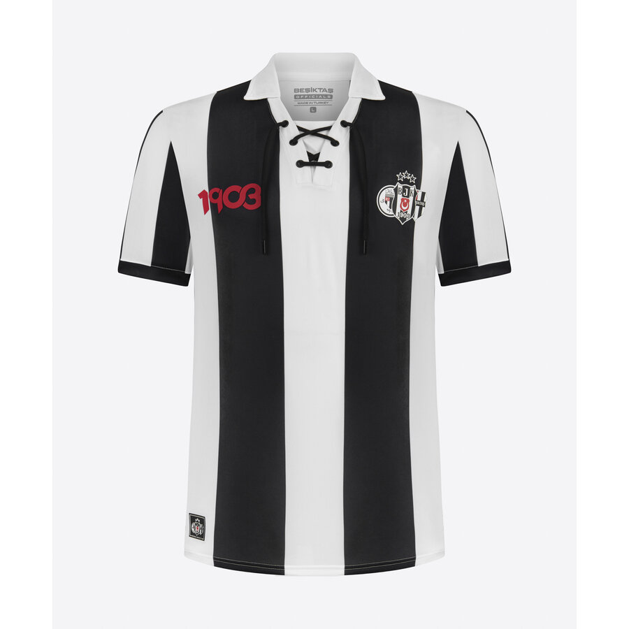 Beşiktaş 19.03 Nostalgie-Trikot mit weissem Kragen