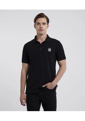 Beşiktaş Polo T-Shirt Heren 7424192T3 Zwart