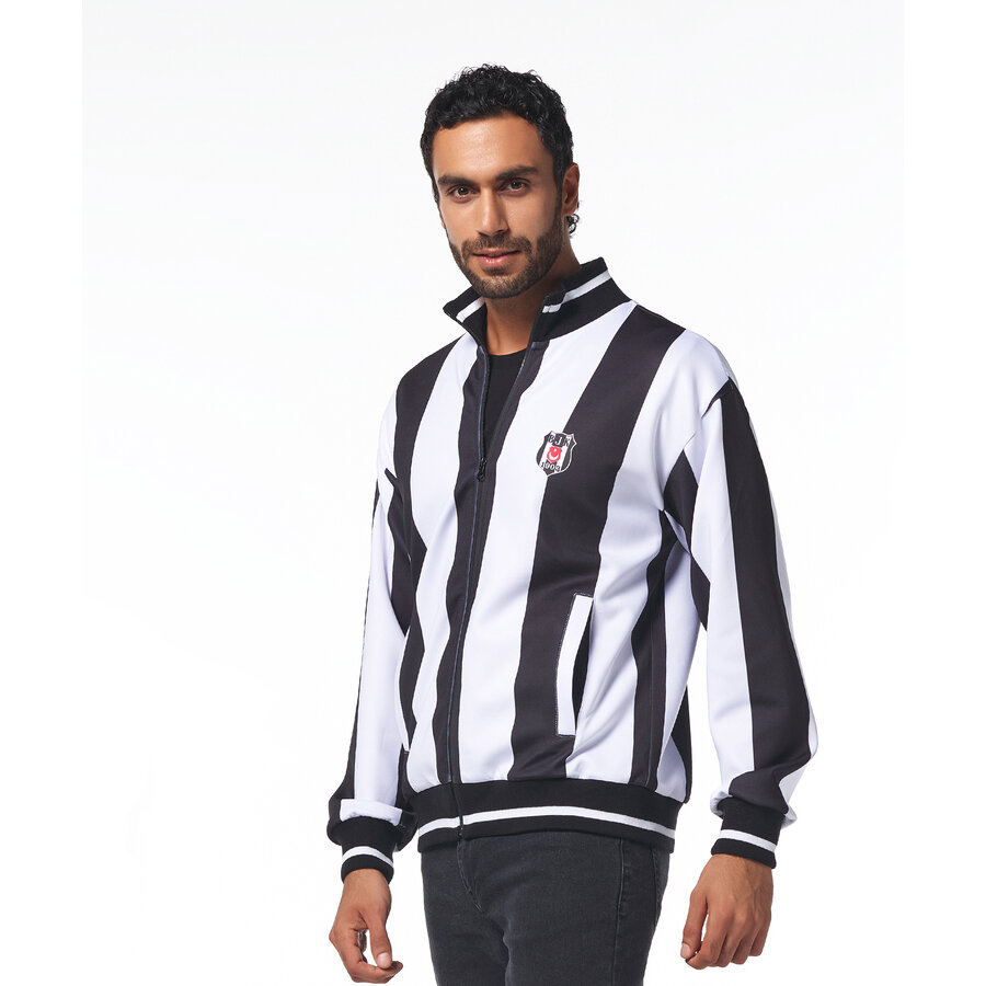 Beşiktaş Mens Striped Zipper Sweater 7425247T3