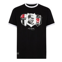 Beşiktaş Atatürk Nostalgia Design T-Shirt 25-26 Black